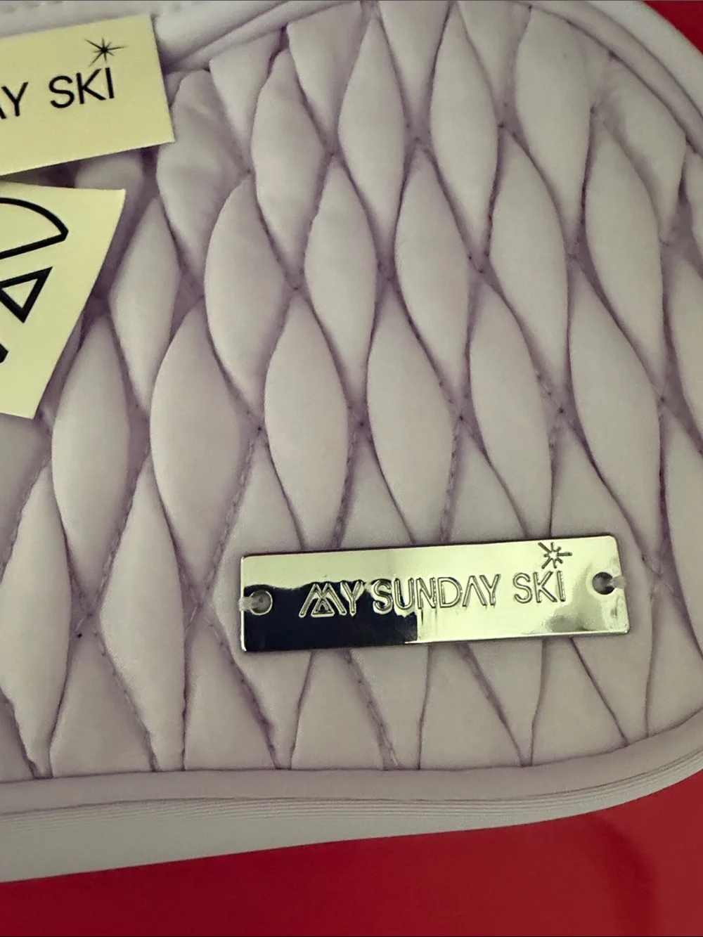 Sunday ski Quilted Lavender Crossbody Belt Bag